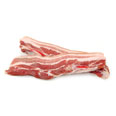 Bacon, cured, european-style, raw Bacon, cured, european-style, raw