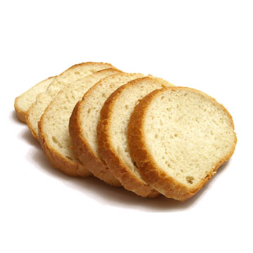 Bread, white, made with low fat milk