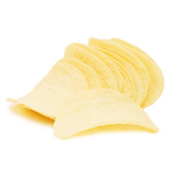 Potato chips, plain, light 
