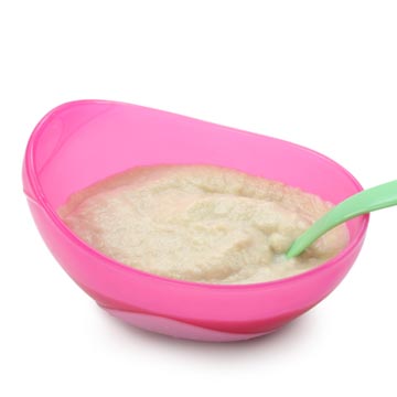 Semolina cooked with milk