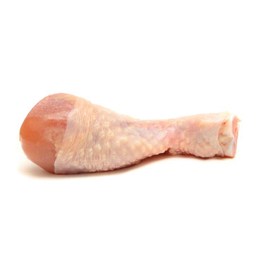 Chicken, leg, meat and skin, raw