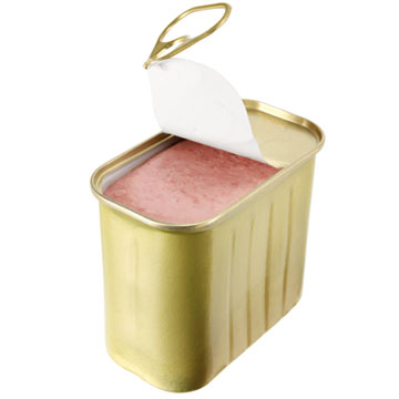 Luncheon meat, pork, canned