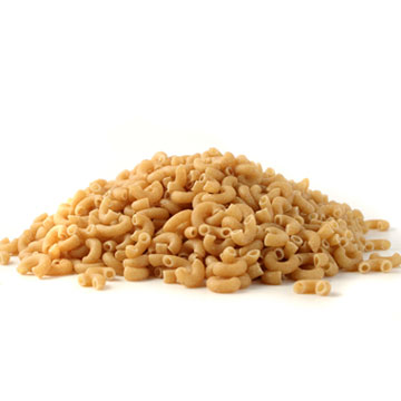 Pasta, Macaroni, whole wheat, raw