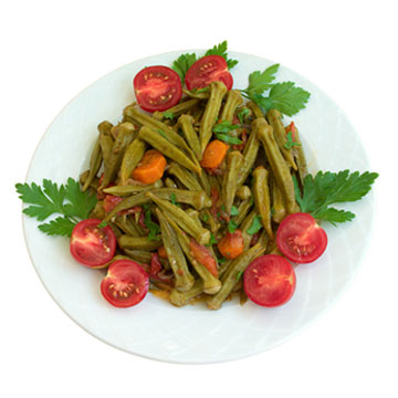 Okra, cooked
