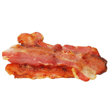 Bacon, cured, grilled