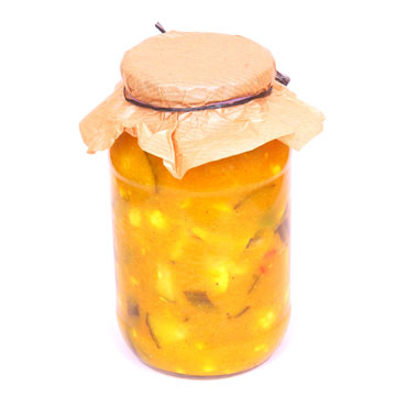 Piccalilli, pickles veggies and spices