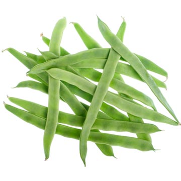 Green beans, flat pods, raw