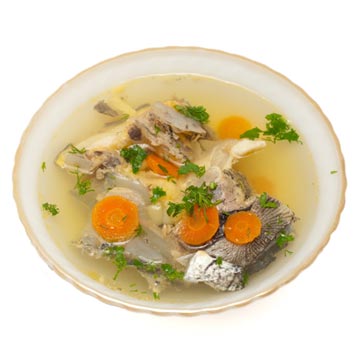 Soup, fish, mixed varieties