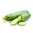Cucumber, with peel, raw